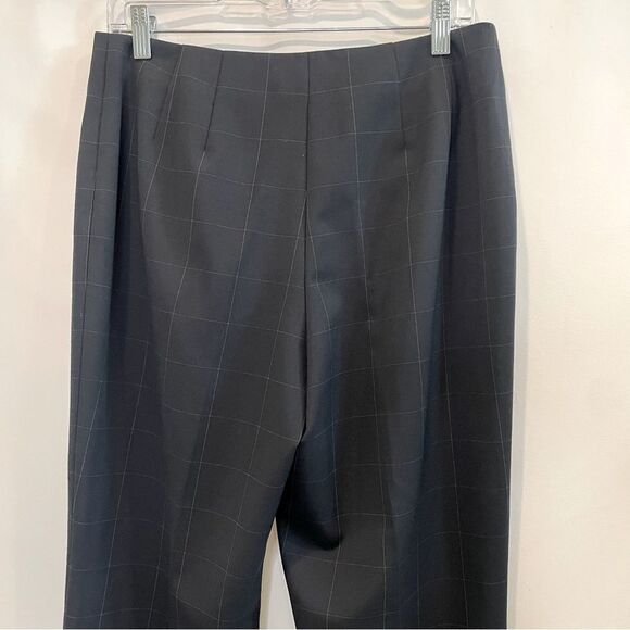 Talbots Collection Petites Women's Navy Plaid Trousers Size 10P Stretch - Picture 4 of 11